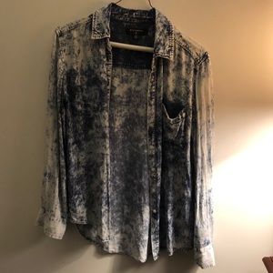Acid wash denim shirt